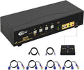 4 Port USB VGA KVM Switch with Audio and Cables U720082
