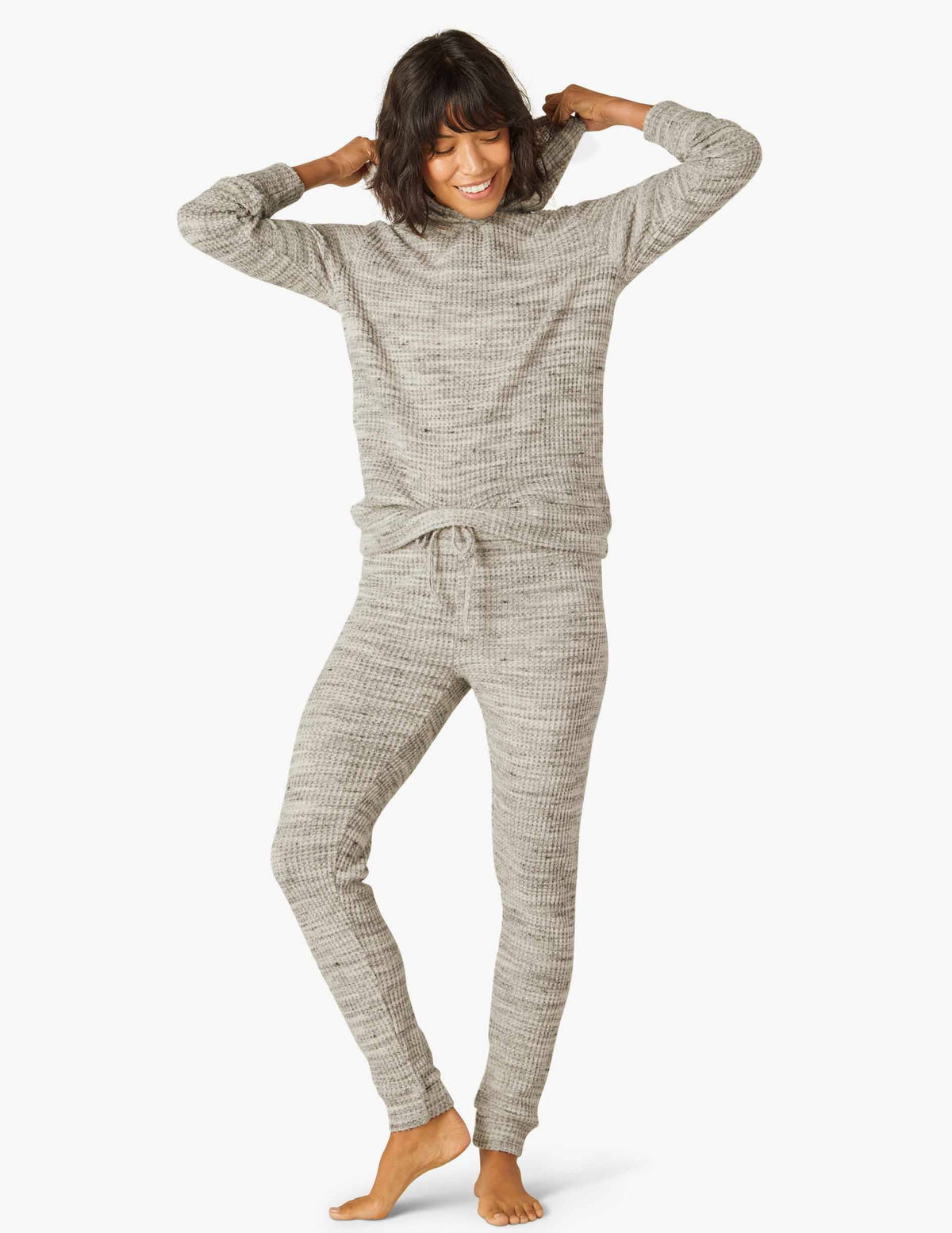 Cream Waffle Knit Sweatpant X52800