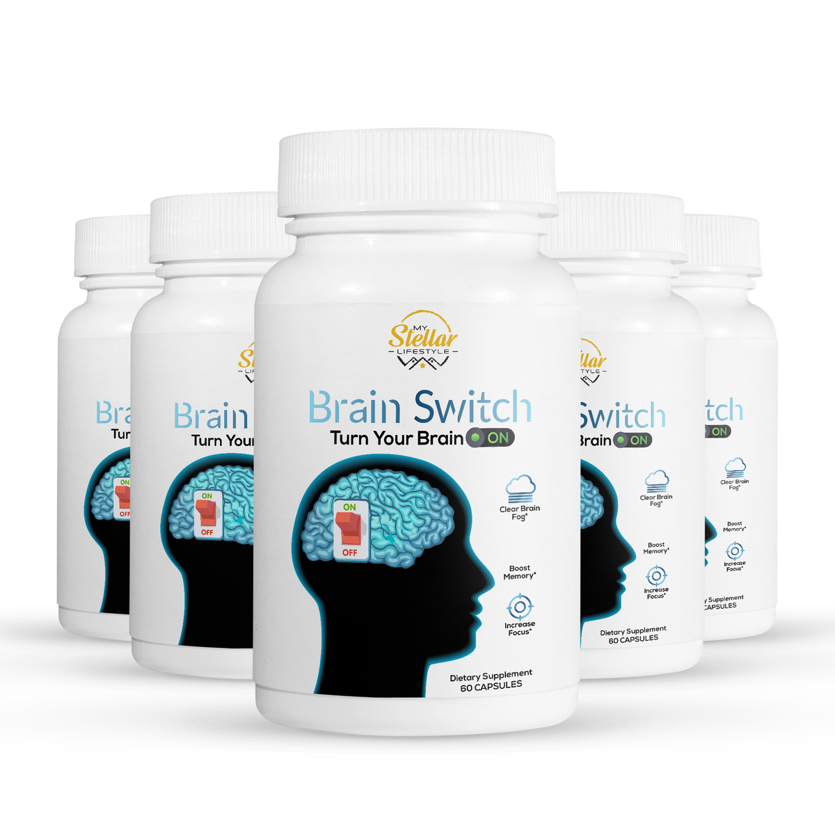 5 Pack Brain Switch 60 Capsules x5 T337014