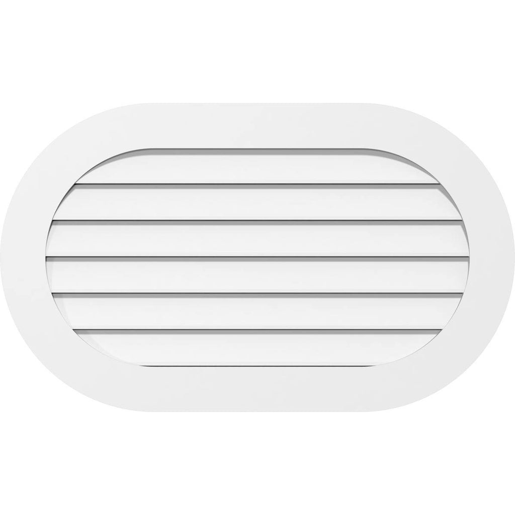 Horizontal Round Ended Surface Mount PVC Gable Vent M87058