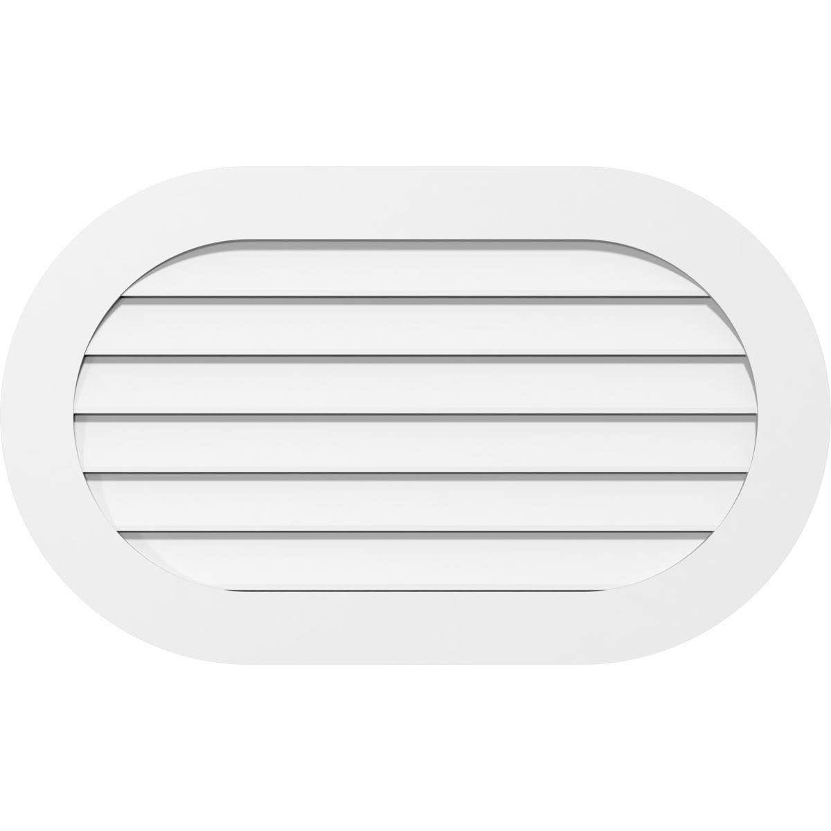Horizontal Round Ended Surface Mount PVC Gable Vent M87058