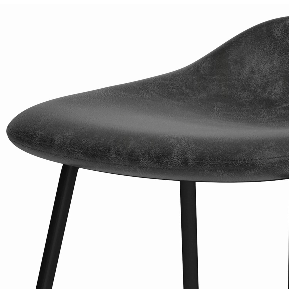 Charcoal Grey Faux Leather Height Stool R56702