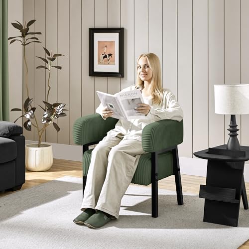 Beige Corduroy Accent Chair Set of 2 G576828