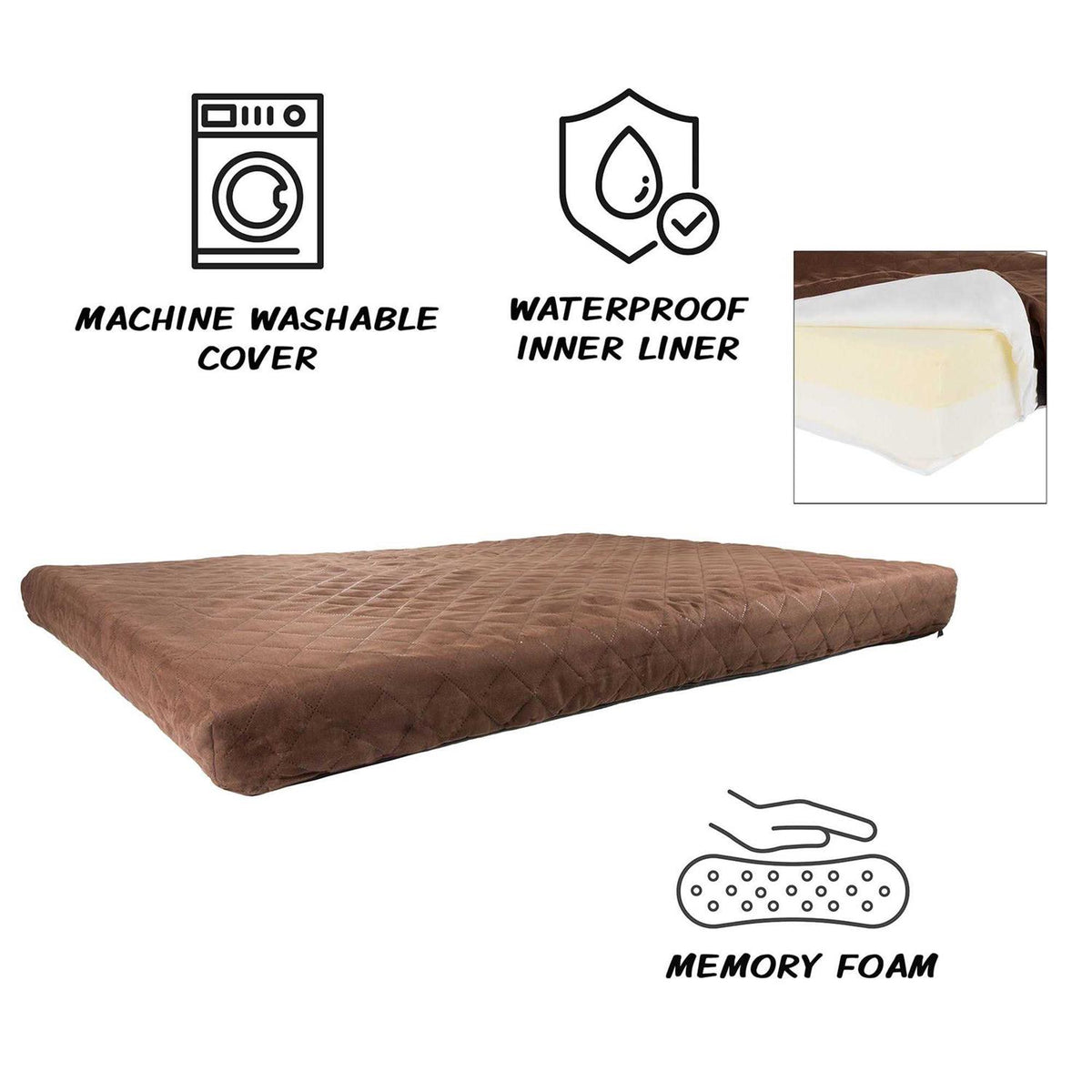 Waterproof Indoor/Outdoor Memory Foam Pet Bed R816