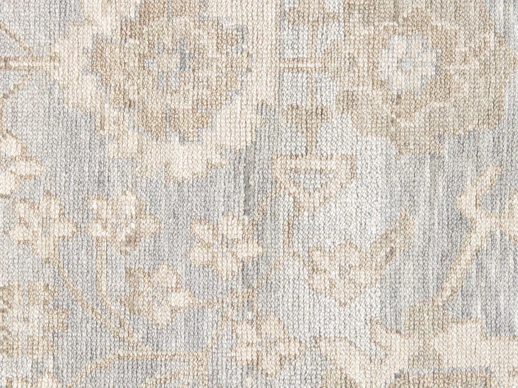 6' X 9' Hand-Knotted Wool Light Blue Rug P8093