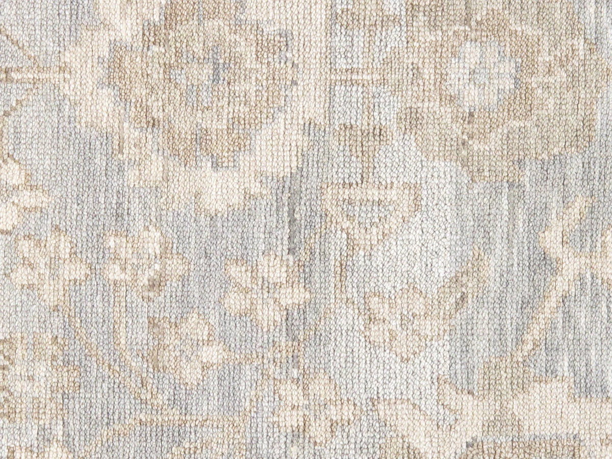 6' X 9' Hand-Knotted Wool Light Blue Rug P8093