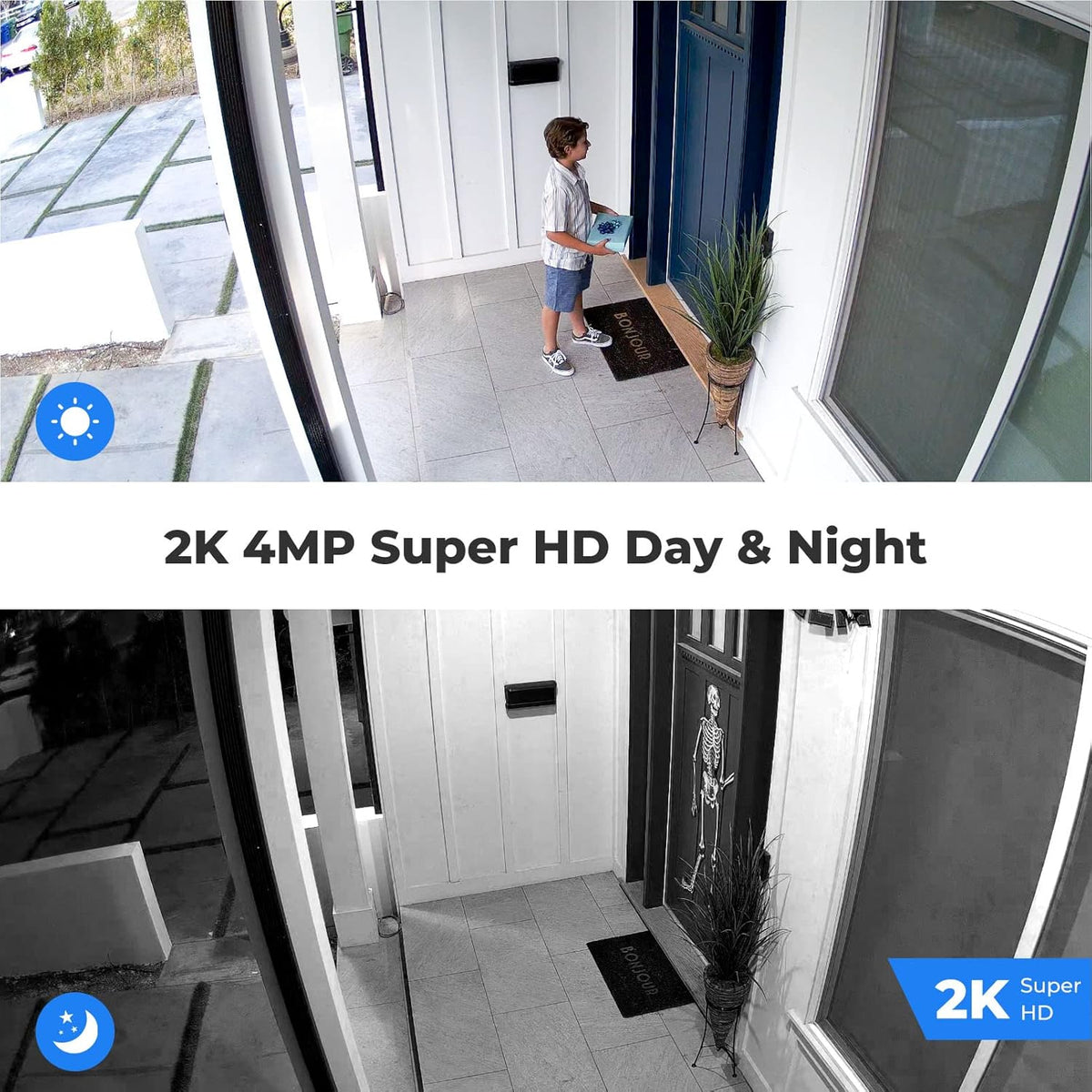 2K Wireless Solar Battery Camera with PIR Motion Sensor K981