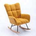 Teddy Velvet Rocking Chair with Solid Wood Base K953310
