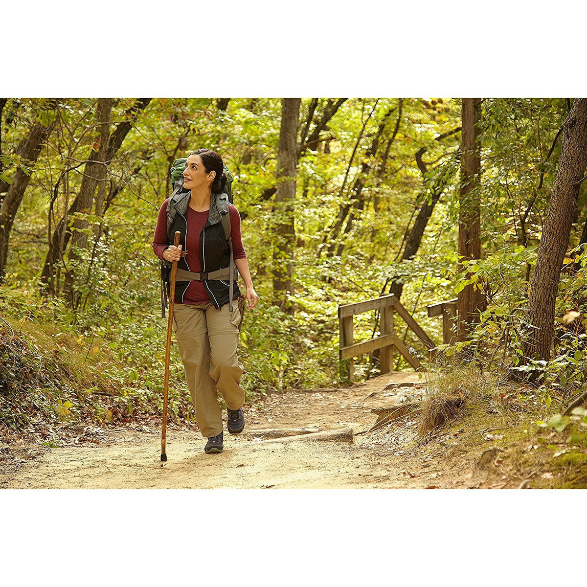Brown Hickory Walking Stick Q4726