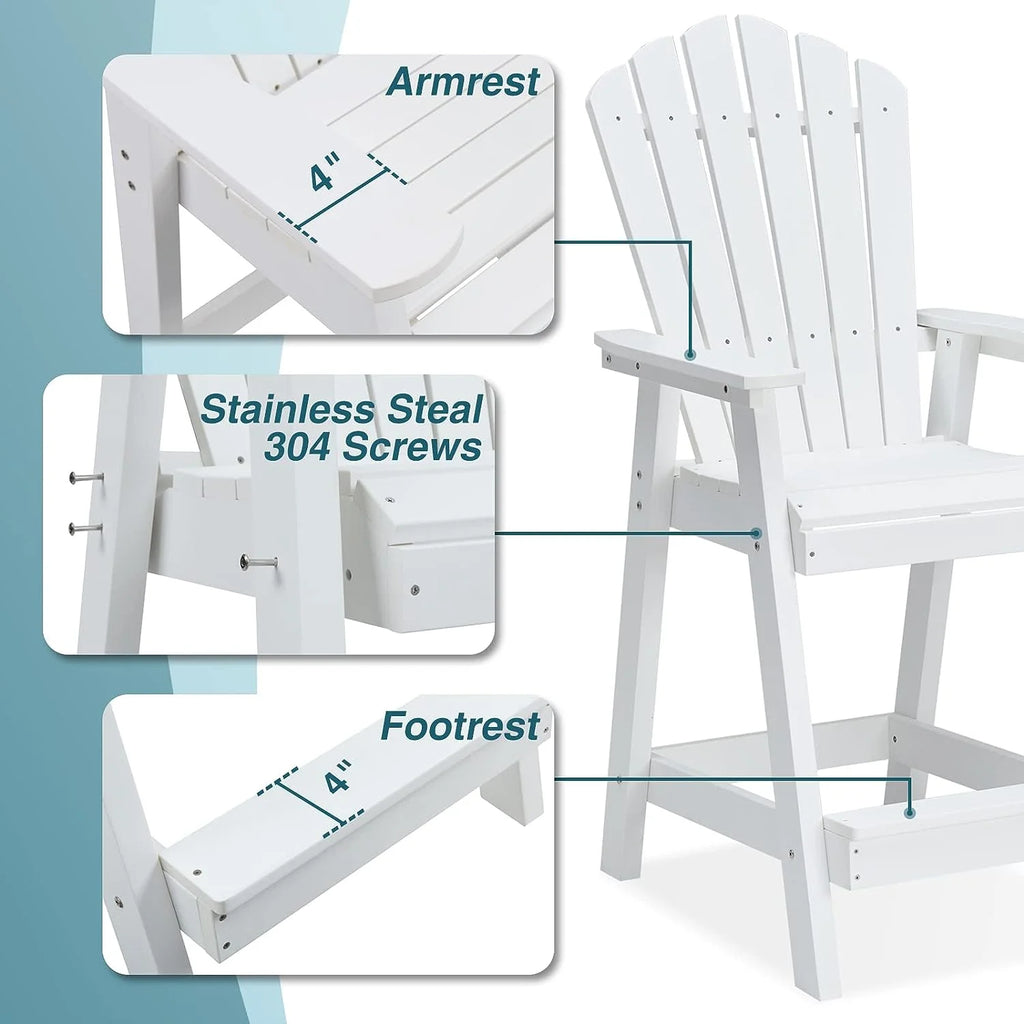 White Poly Lumber Adirondack Chair R5163