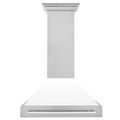 36 Inch Stainless Steel Range Hood with White Matte Shell D2848