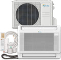 12,000 BTU Floor Console Mini Split AC/Heating System, White Q916