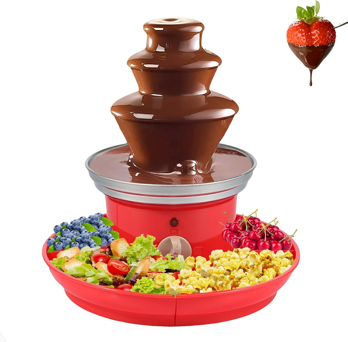 3 Layer Stainless Steel Chocolate Fountain 17oz Capacity B92884