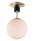 Semi-Flush Mount Satin Brass / Black 1 Light M367