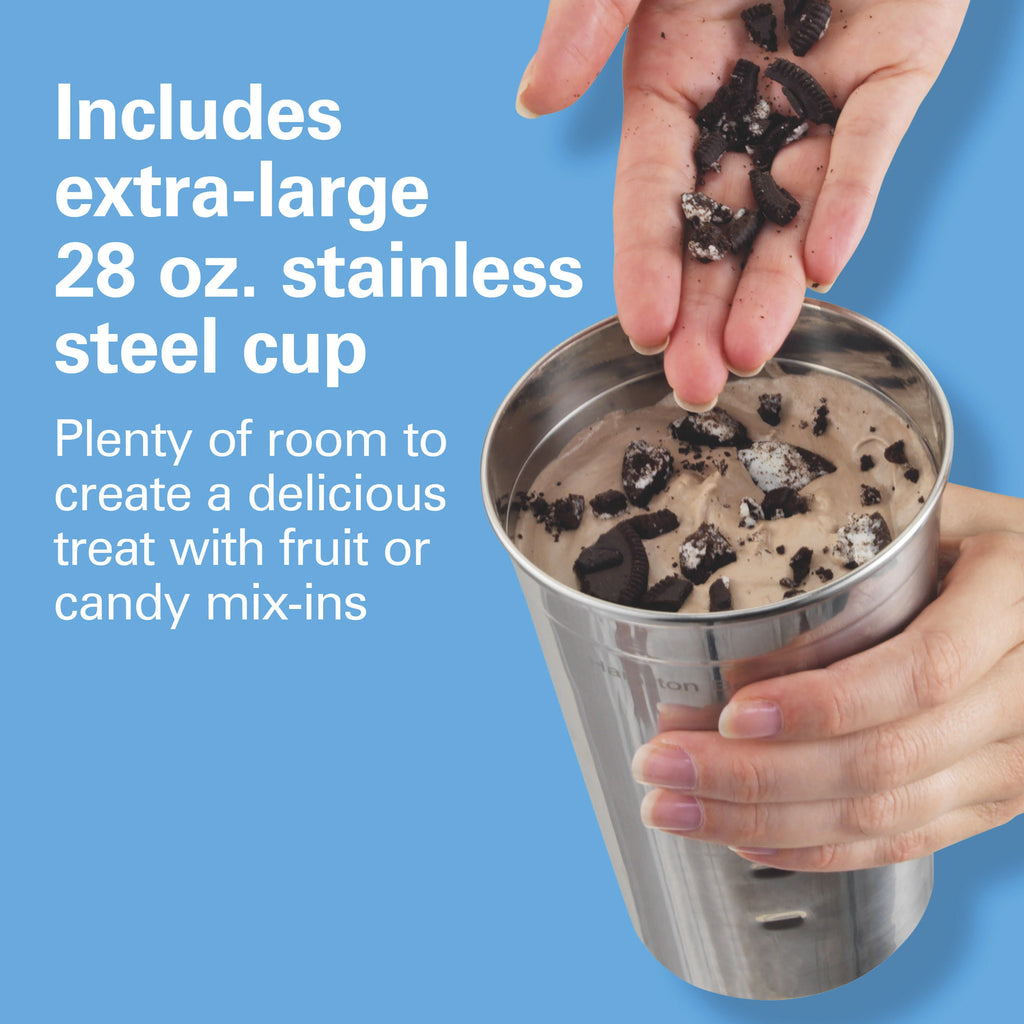 Chrome Drink Mixer and Milk Shake Maker, 2 Speeds, 28 oz Stainless Steel Cup C2497