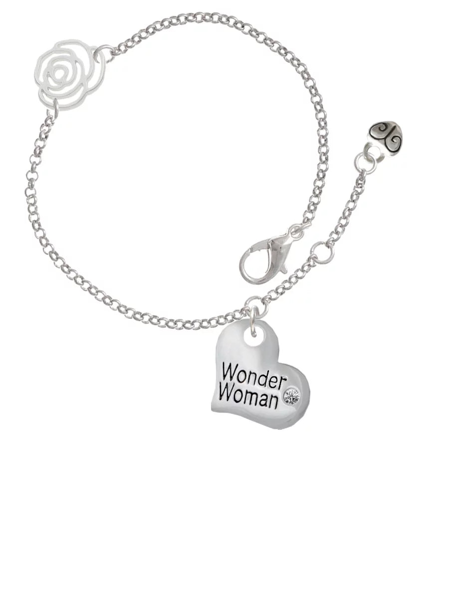 Silvertone Heart Link Chain Bracelet Q853592