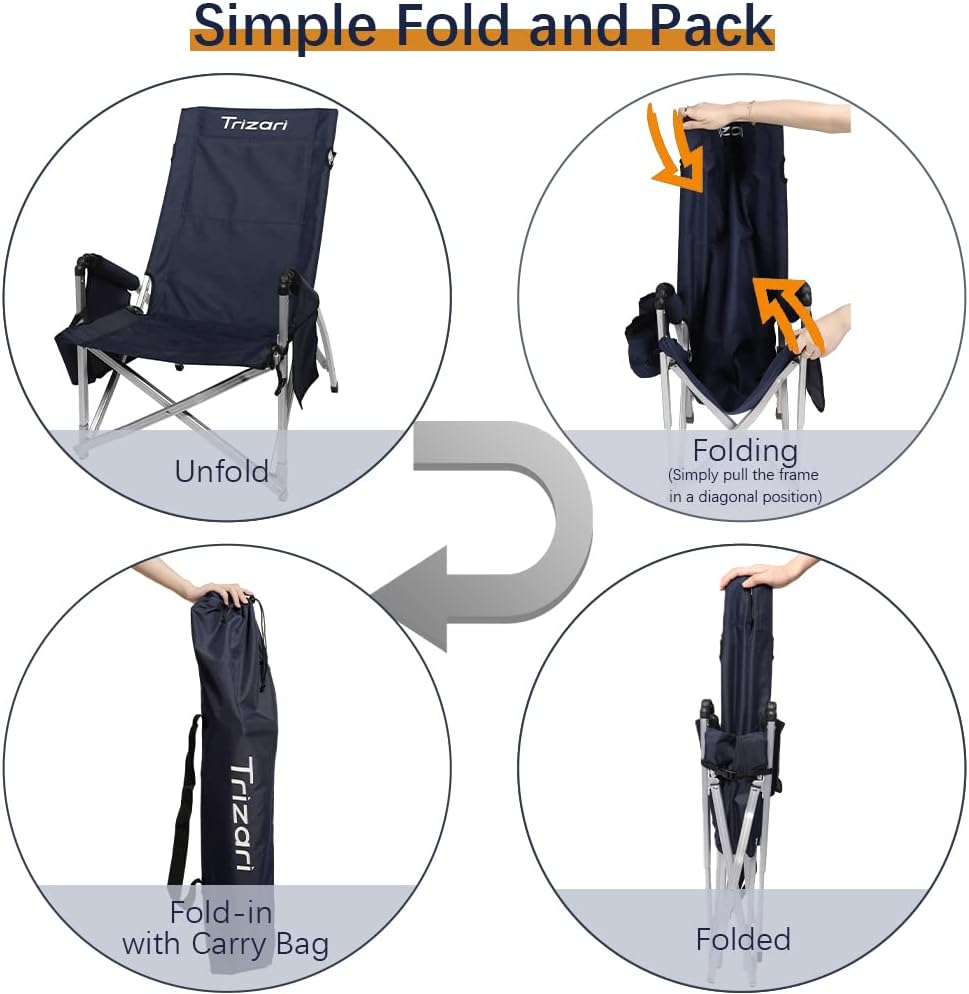 Ultralight Portable Folding Camping Chair with Cup Holders and Carry Bag M154441