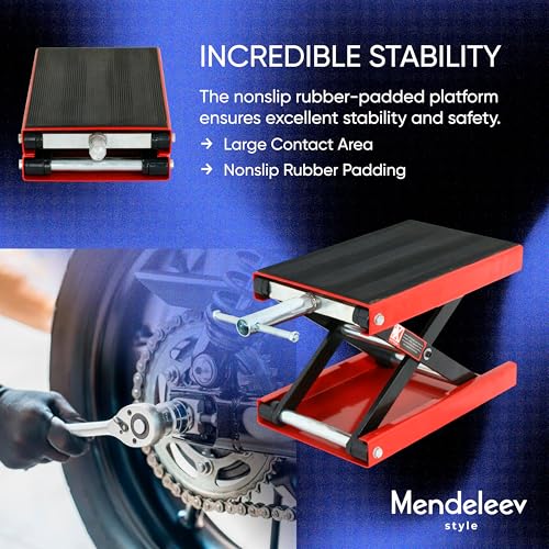 1100lb Motorcycle Scissor Lift Jack with Wide Deck G500693