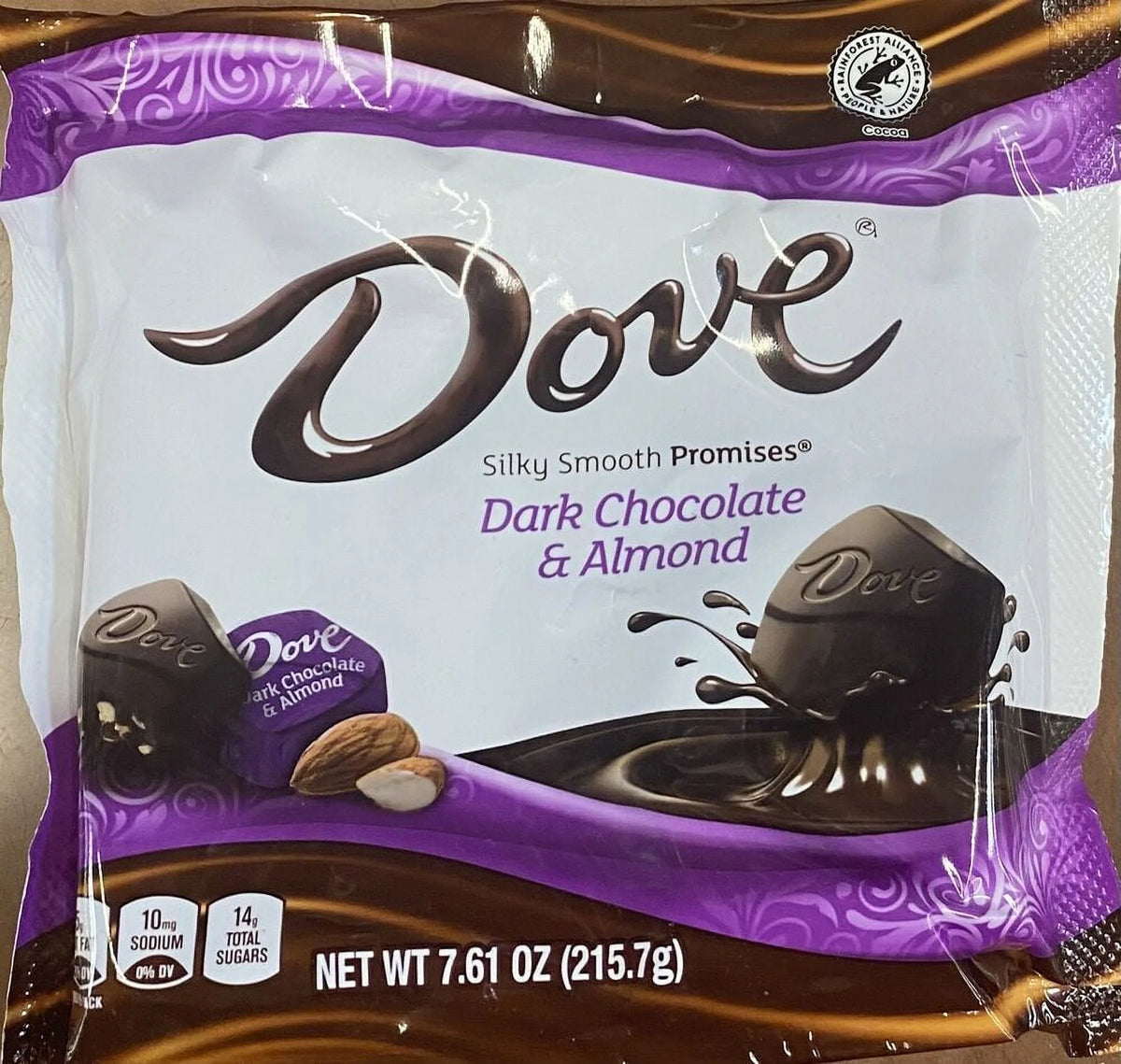 Dark Chocolate & Almond Candy Bag 7.61 Oz 5 Pack E5858