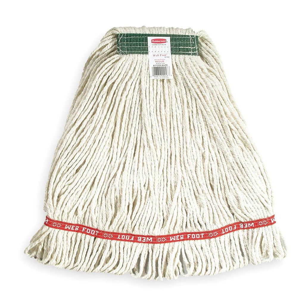 Cotton/Synthetic Wet Mop, White, Medium, 6/Carton Z276