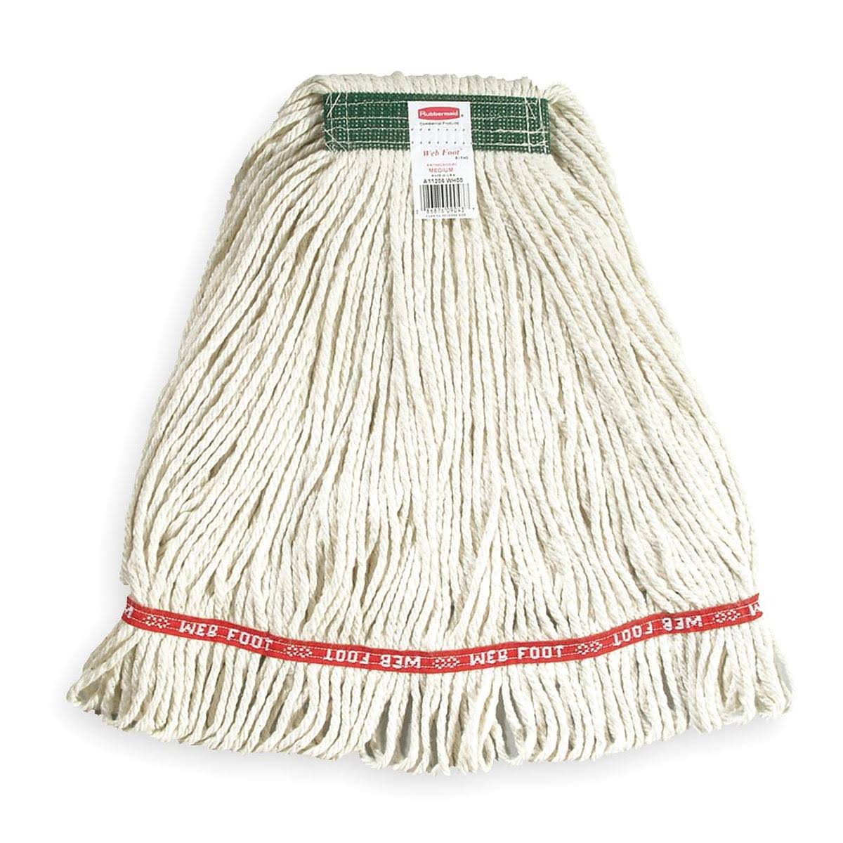 Cotton/Synthetic Wet Mop, White, Medium, 6/Carton Z276