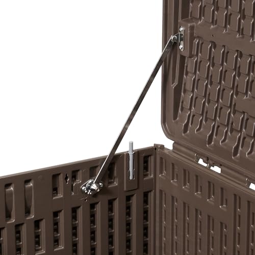 Brown 99 Gallon Deck Box with Lid R44396