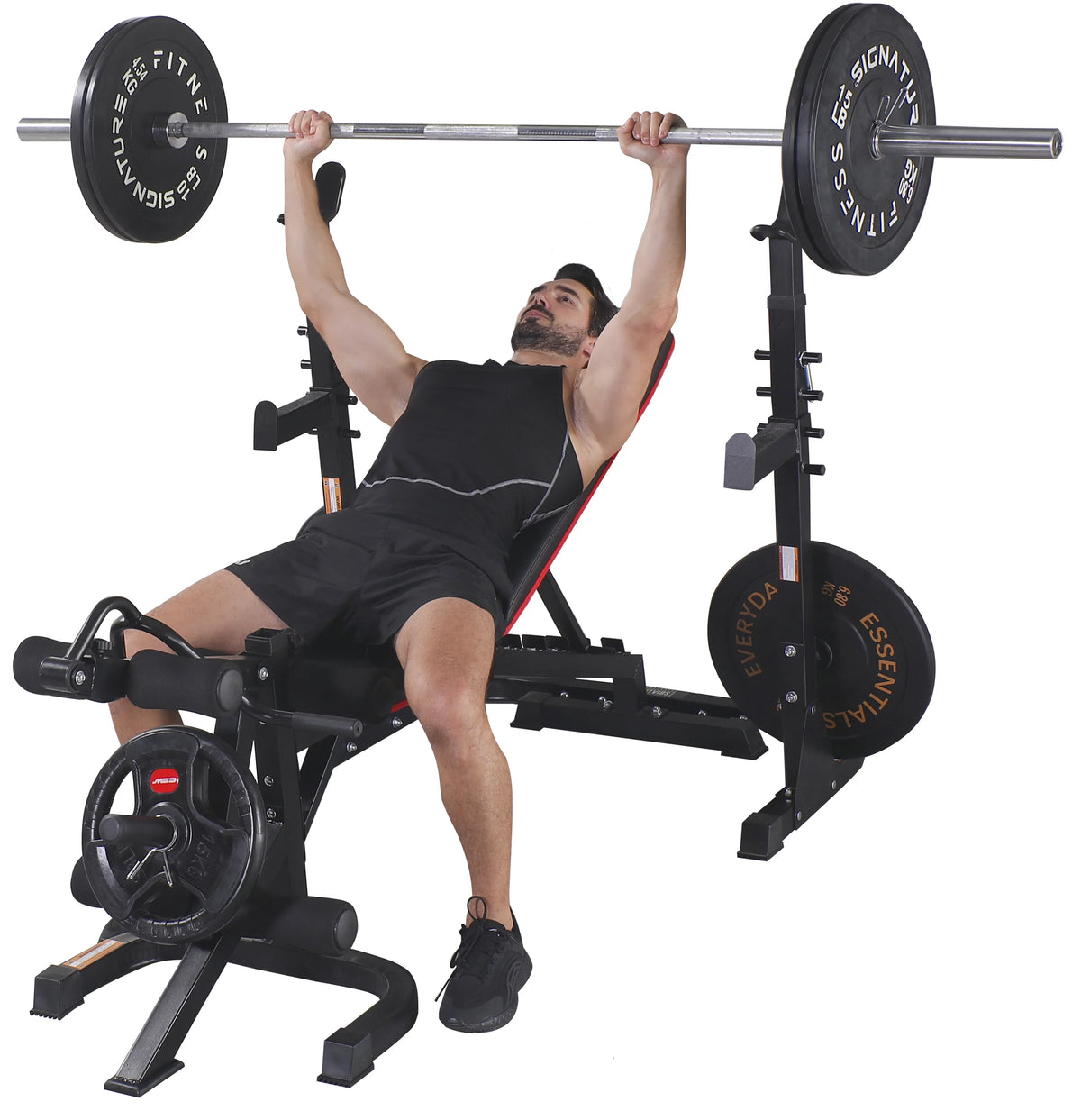 Adjustable Olympic Workout Bench with Squat Rack V33796