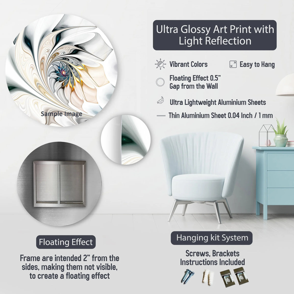Floral Metal Art K963