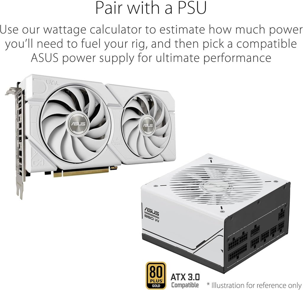 White GeForce RTX 4070 Super 12GB GDDR6X Graphics Card A54850