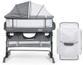 Grey 3 in 1 Baby Bassinet with Mesh Wall R97460
