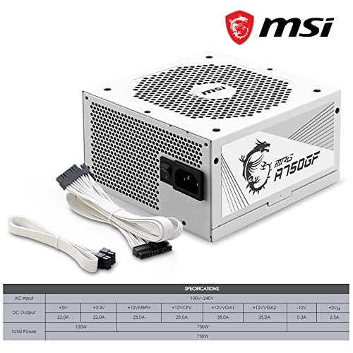 White 850W Full Modular ATX Power Supply Q7029