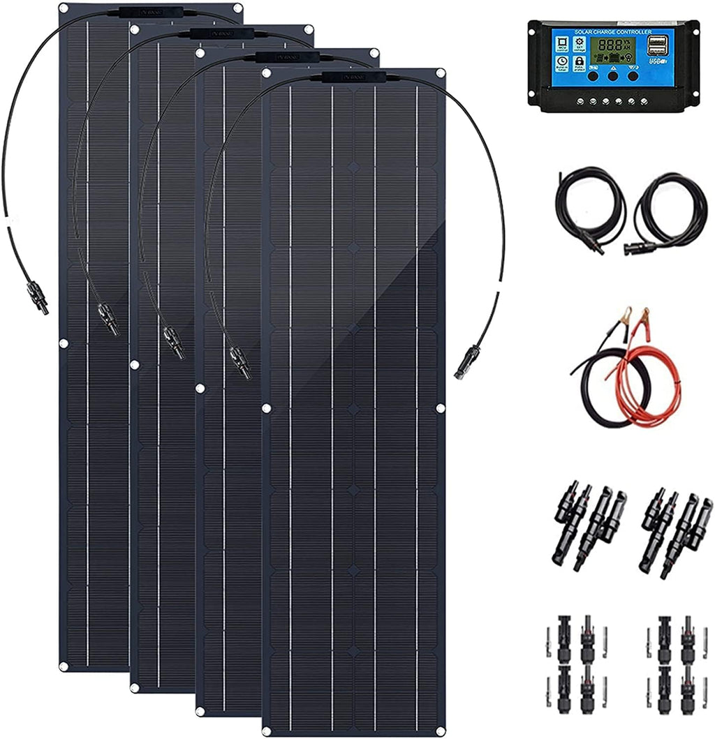 200W Monocrystalline Semi-Flexible Solar Panel Kit Q442883