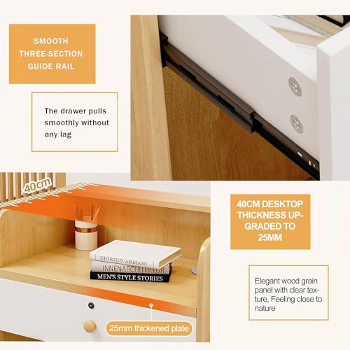 White Reception Desk with Drawers N785941