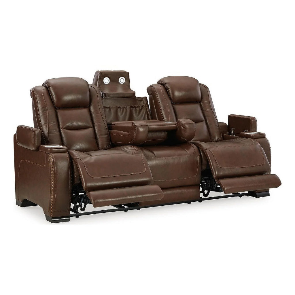 Brown Leather Power Recliner and Sofa Set L7599