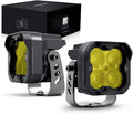 Yellow 3 inch LED Pods Flood Beam Off Road 36W, Pair K99639