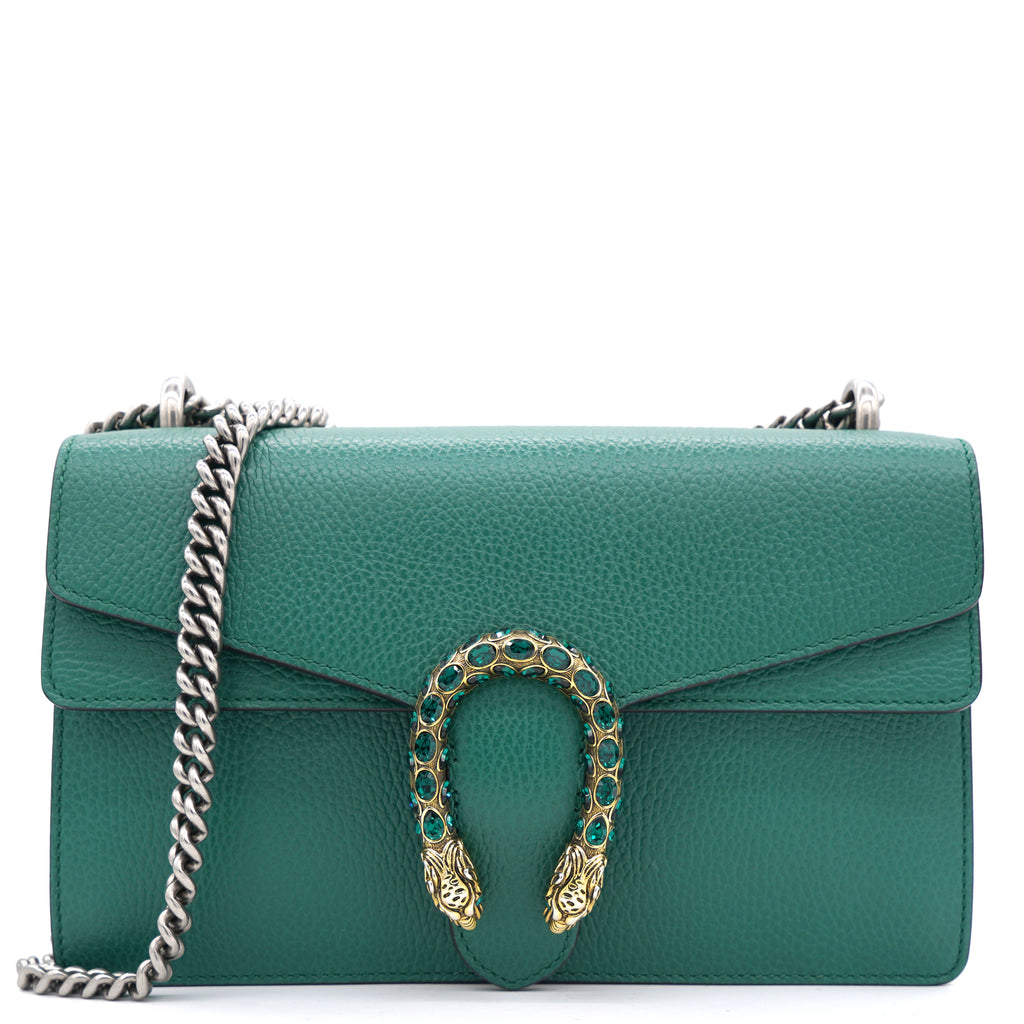Green Leather Small Shoulder Bag Y52767