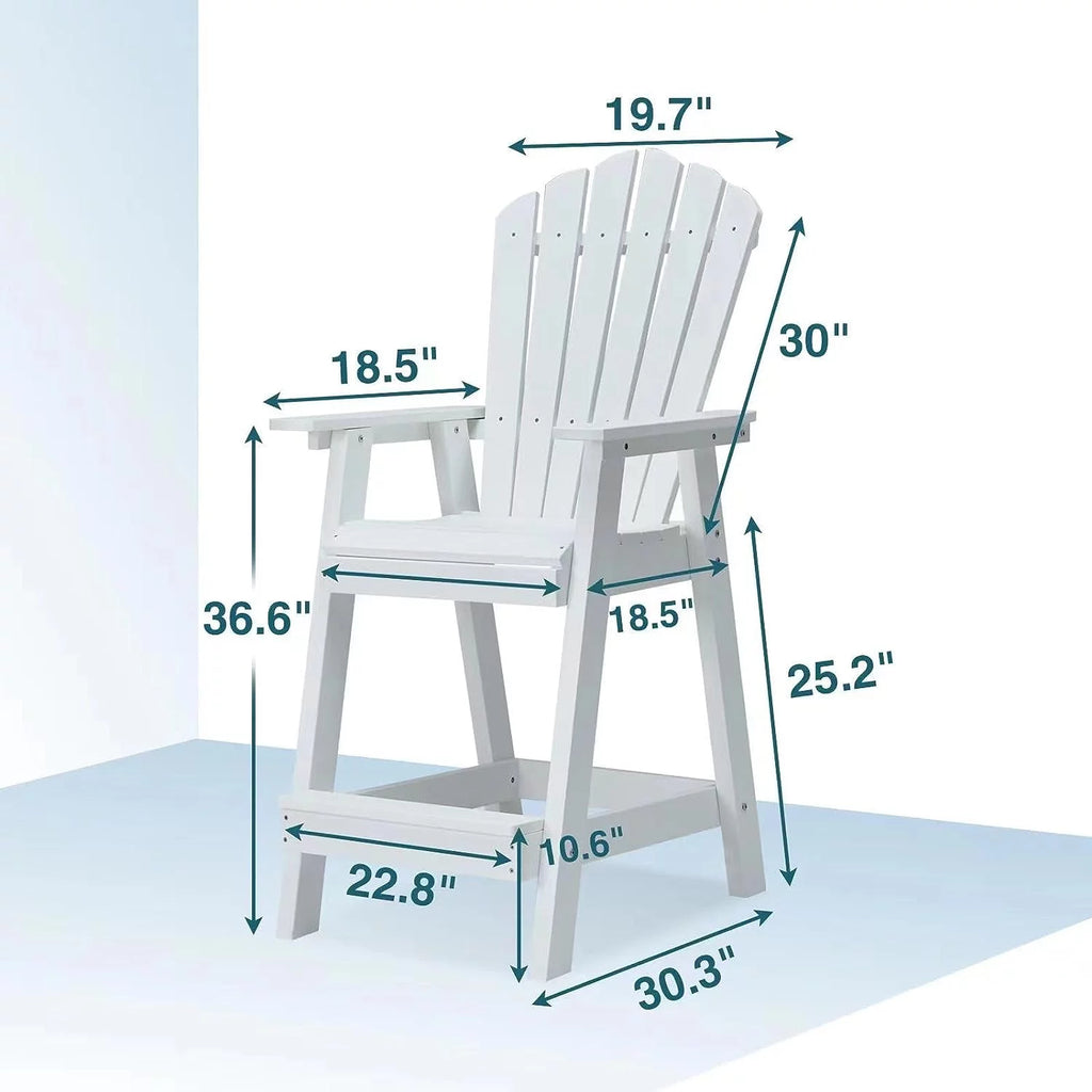 White Poly Lumber Adirondack Chair R5163