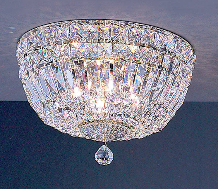 24K Gold Crystal Flushmount N1593