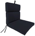 Navy Rectangular Outdoor Chair Cushion with Ties I135527