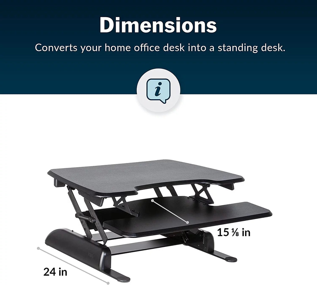 Adjustable 2-Tier Standing Desk Converter Black S998
