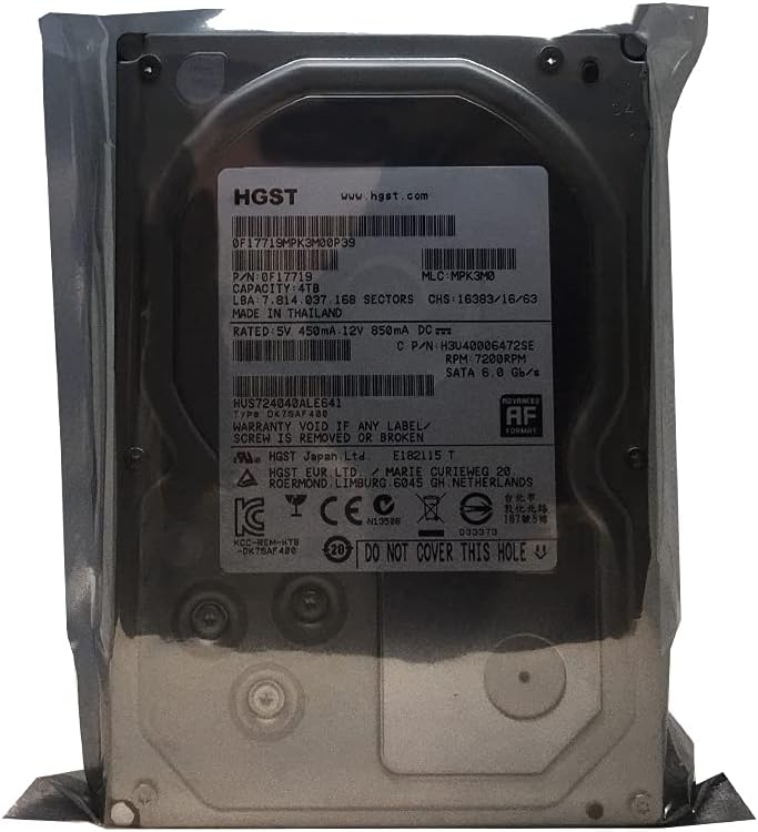 4TB 7200RPM 64MB Cache SATA 6Gb/s 3.5-inch Enterprise Hard Drive (Renewed) Pack of 2 L34767