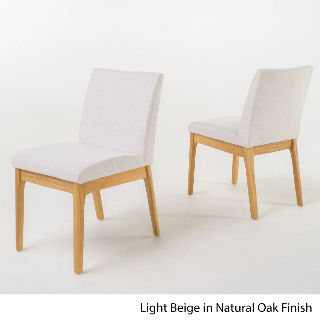 5 Piece Light Beige Natural Oak Dining Set F3729