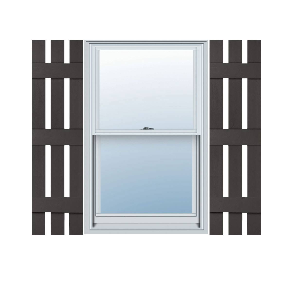 Vinyl Three Board Spaced Shutters P19547