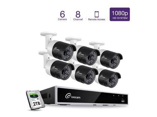 1080p HD 8CH DVR Security Camera System with 2TB Hard Drive J3076
