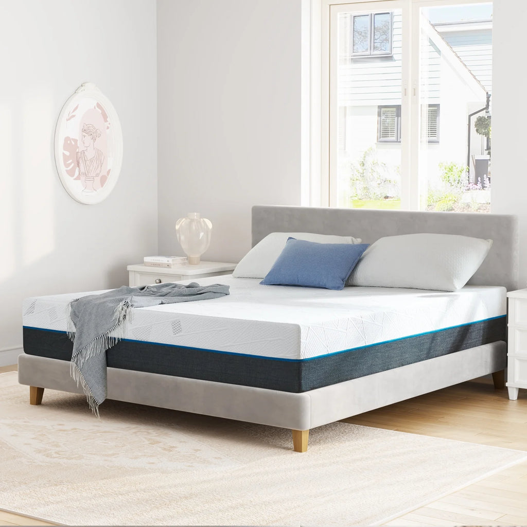 Full Size 10 Medium Gel Memory Foam Mattress Y876