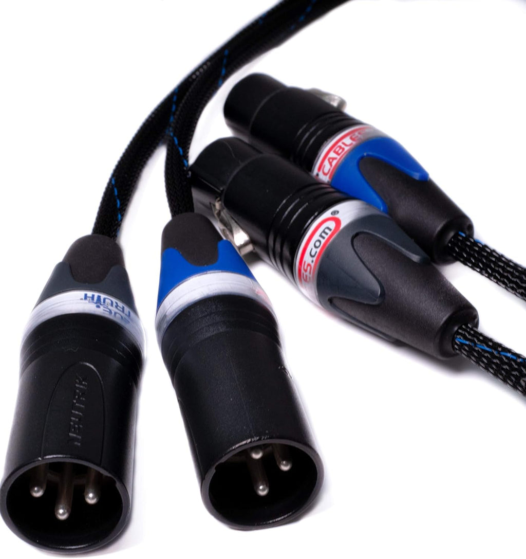 Balanced XLR Cables, Stereo Pair, Silver/Copper Hybrid, 6 Feet N623