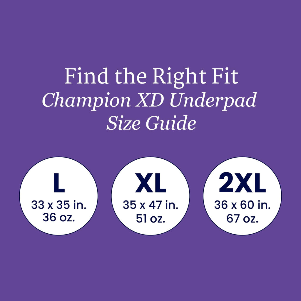 Champion XD Washable Underpad, Large, 33x35 in. X509064