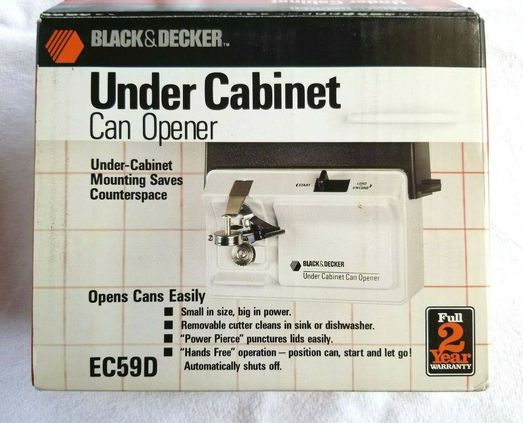 Black Under Cabinet Electric Can Opener A636