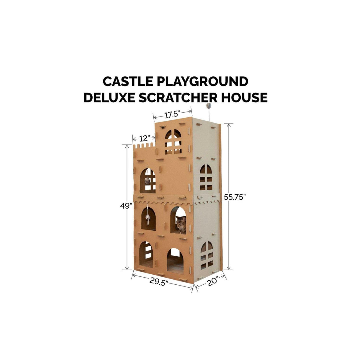 Corrugated Cat Scratcher House with Catnip Z37794