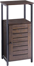 Narrow Bathroom Storage Cabinet with Shutter Door, Retro Espresso L3984